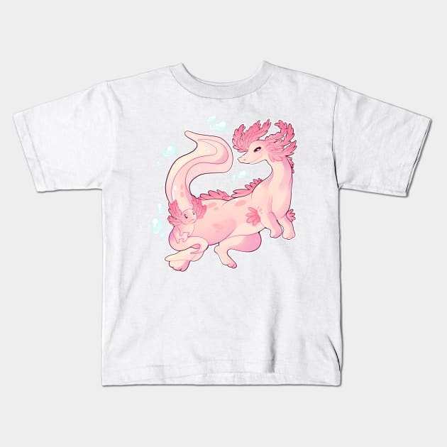 Axolotl Kids T-Shirt by Yukipyro